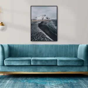 wohnung ausmisten wohnzimmer gestaltung esigner sofa in meerblau