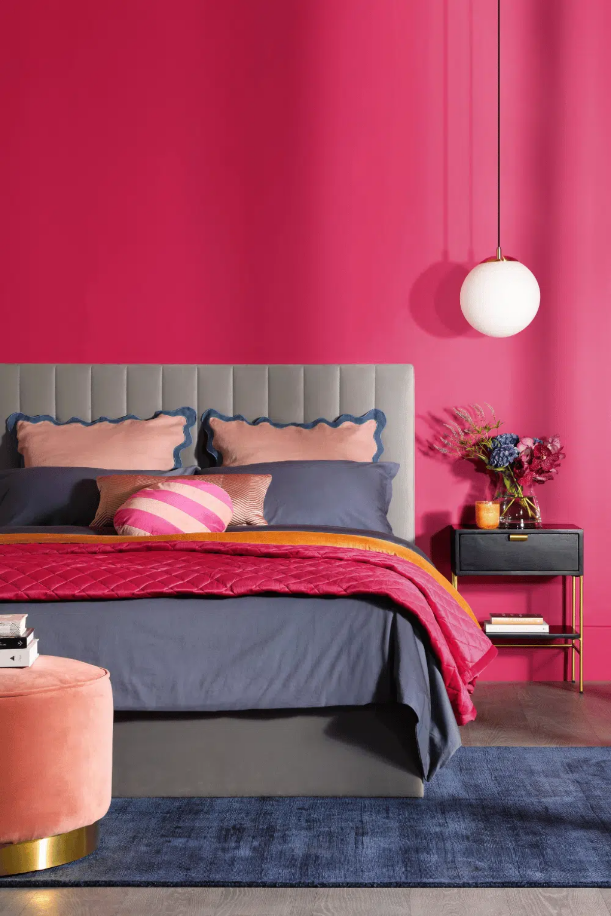 ein schlafzimmer in hellrosa und welche farben bedeutung gibt es