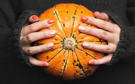 pumpkin spice nails