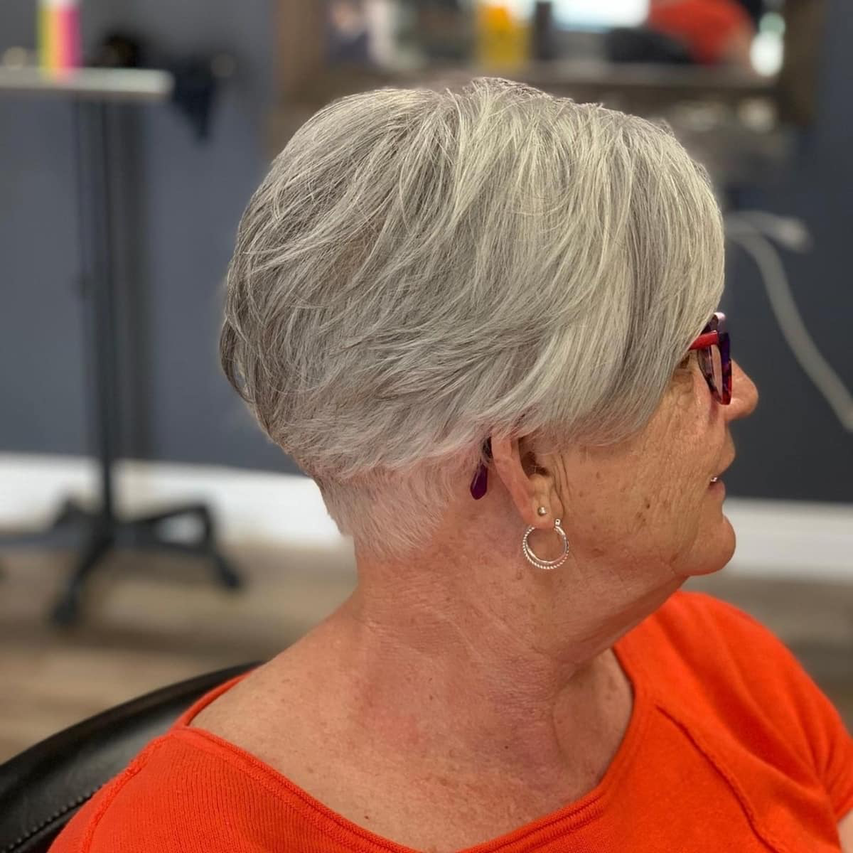 short bob with layers for women over 60