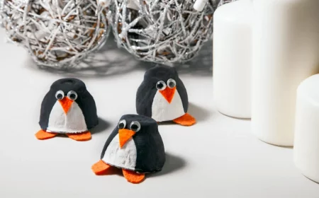 bastelideen für kinder diy pinguine aus eierbechern