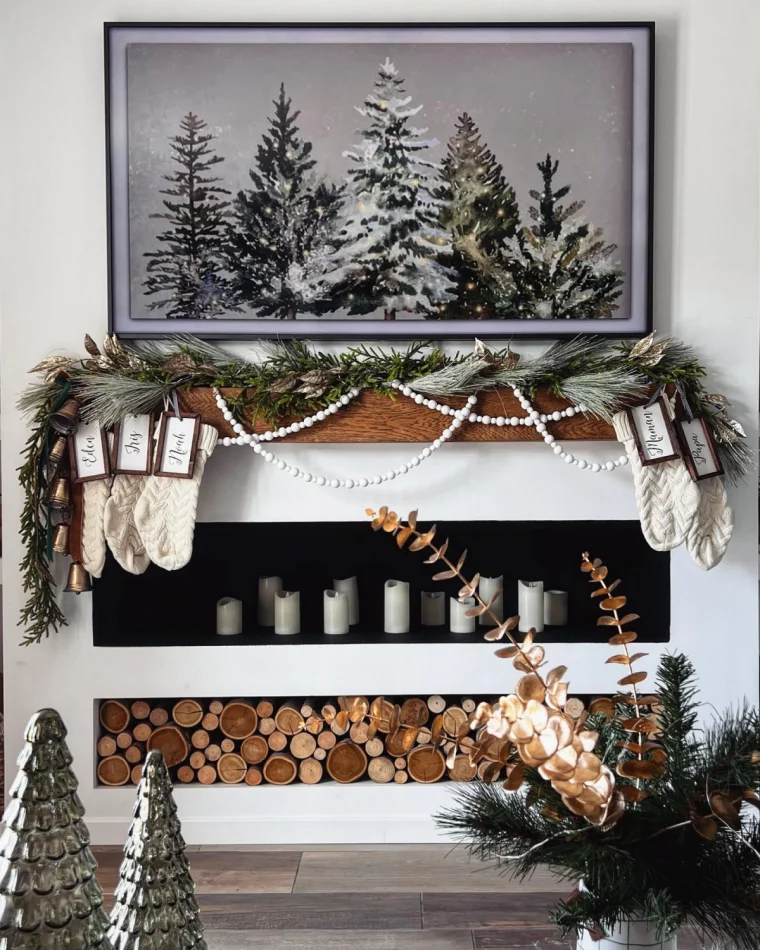 faux kamin kerzen und holz elleestpasbellelavie