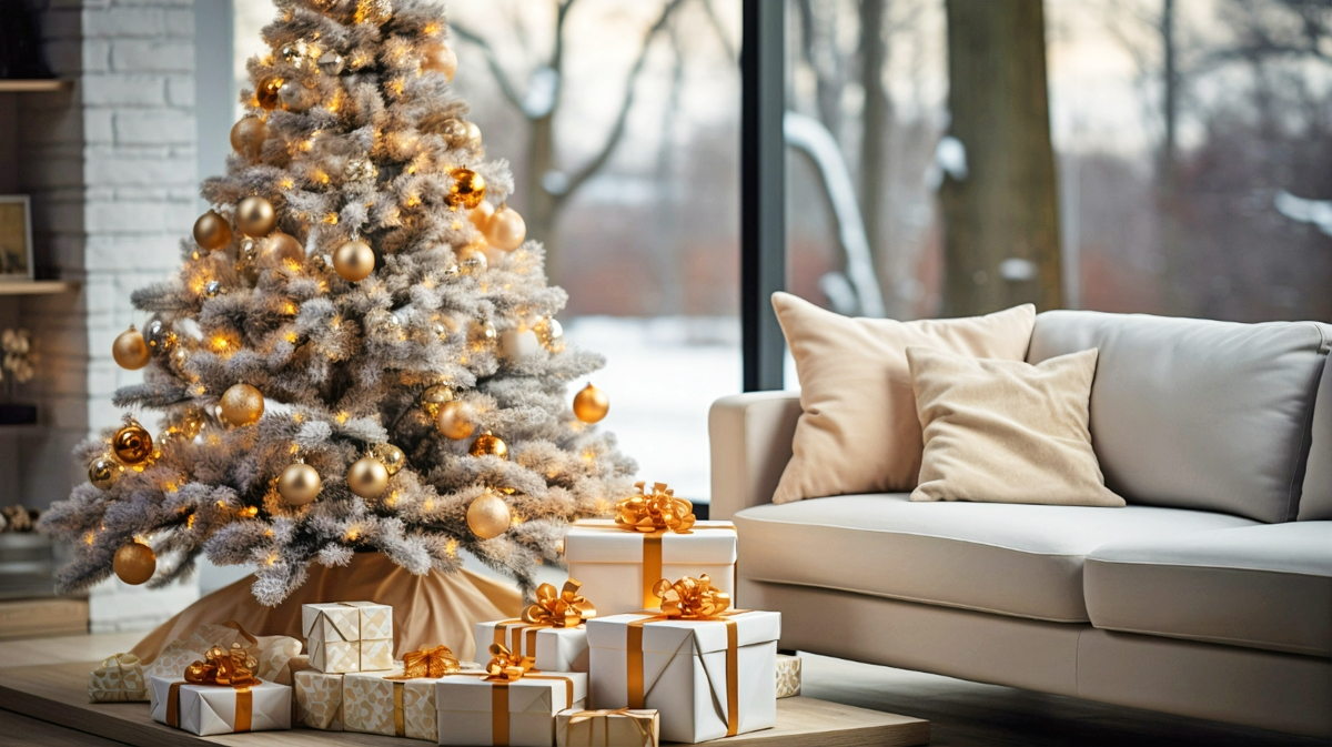 gemuetlich wohnzimmer weihnachtlich dekoriert wohnzimmer deko in silbern und gold