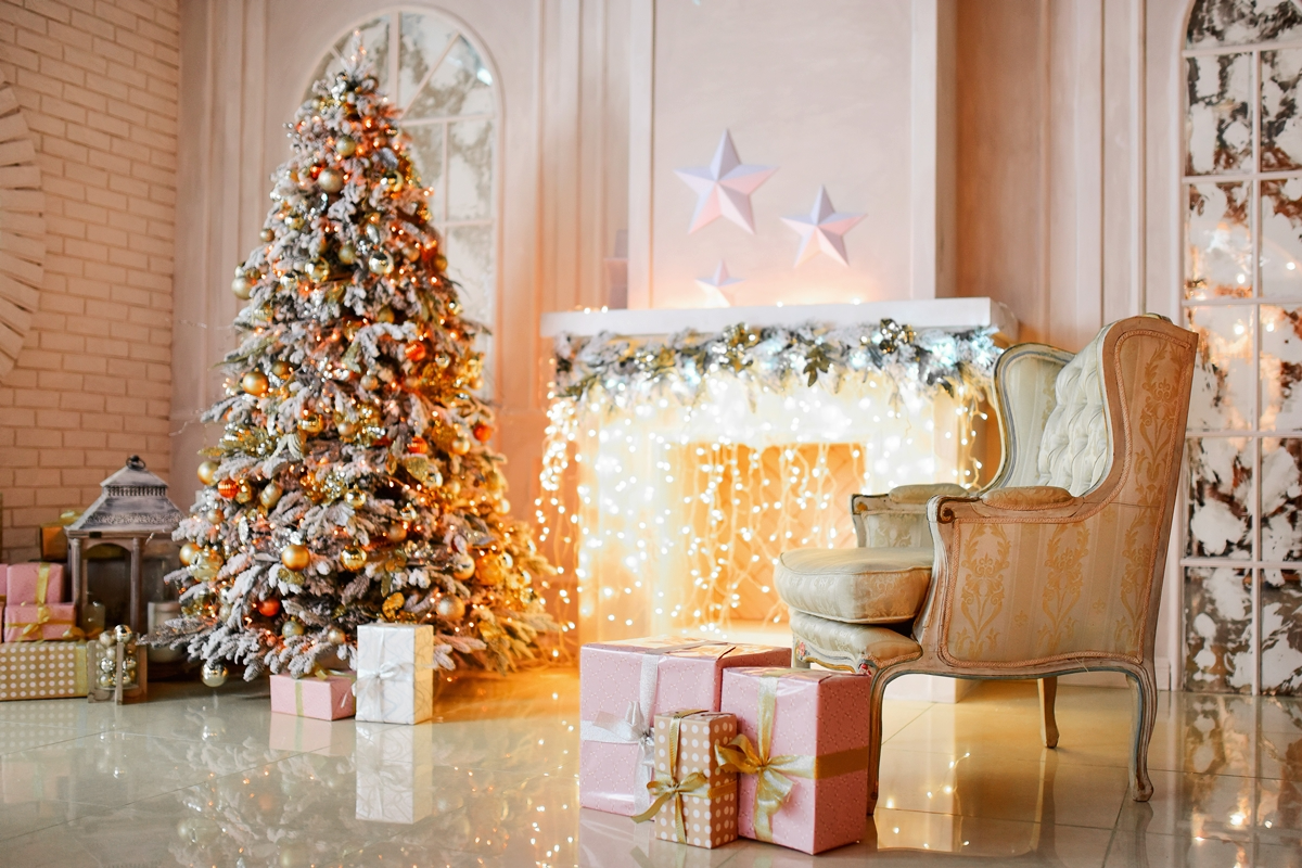 weihnachtlich dekorieren ideen kamin deko weihnachten goldene weihnachtsdeko modern