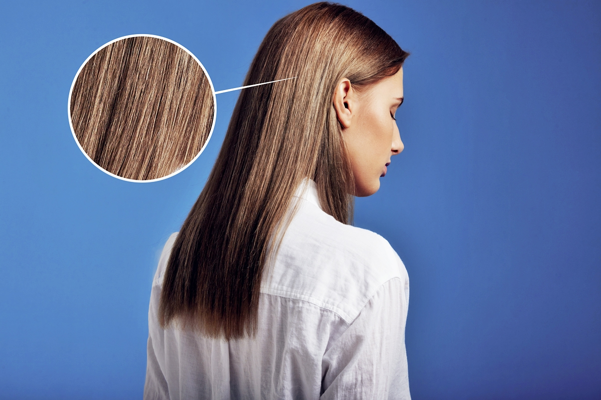 keratinbehandlung haare frau mit gesundem haar