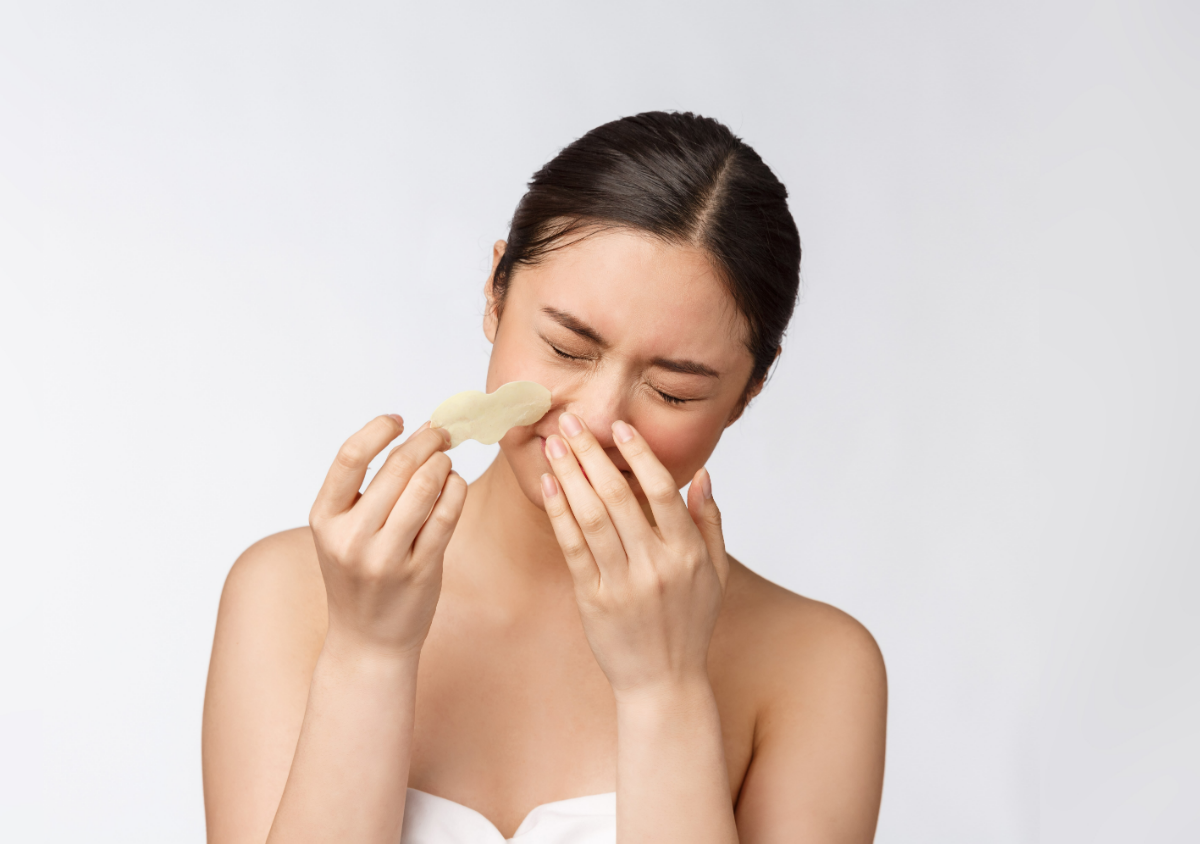 mitesser entferne nase nose strip verwenden gegen verstopfte poren
