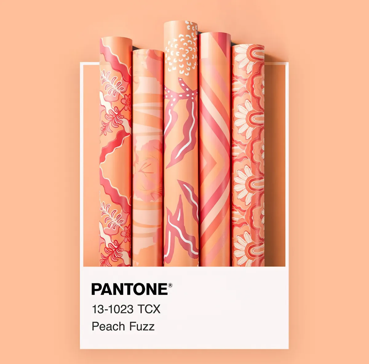 einrichtung deko trends 2024 pantone farbe peach fuzz
