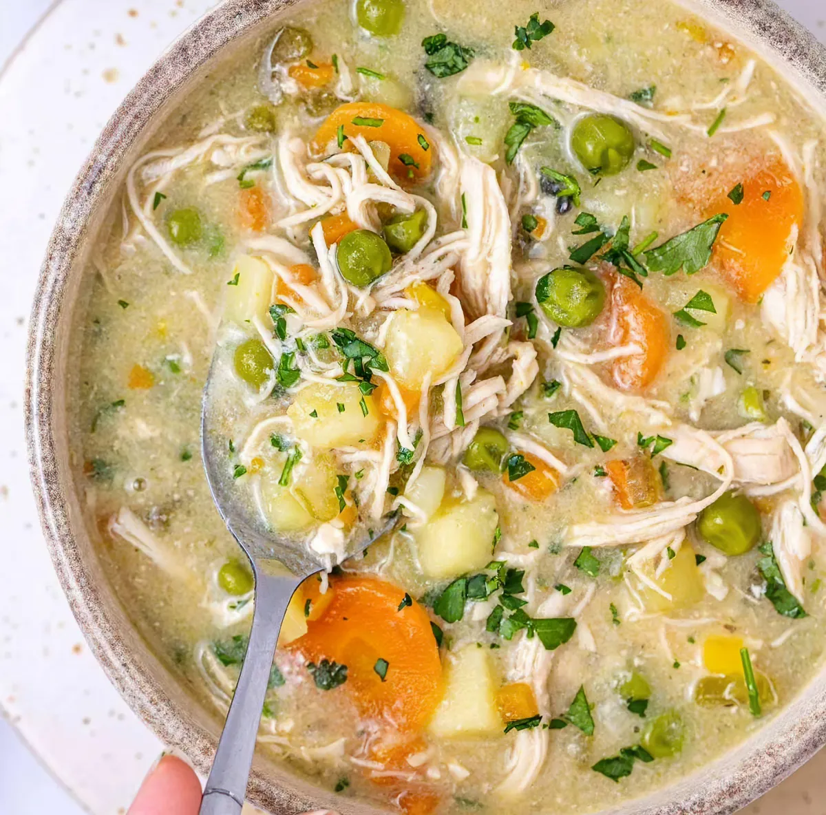 gesunde rezepte suppen hühnersuppe mit kartoffeln kichererbsen