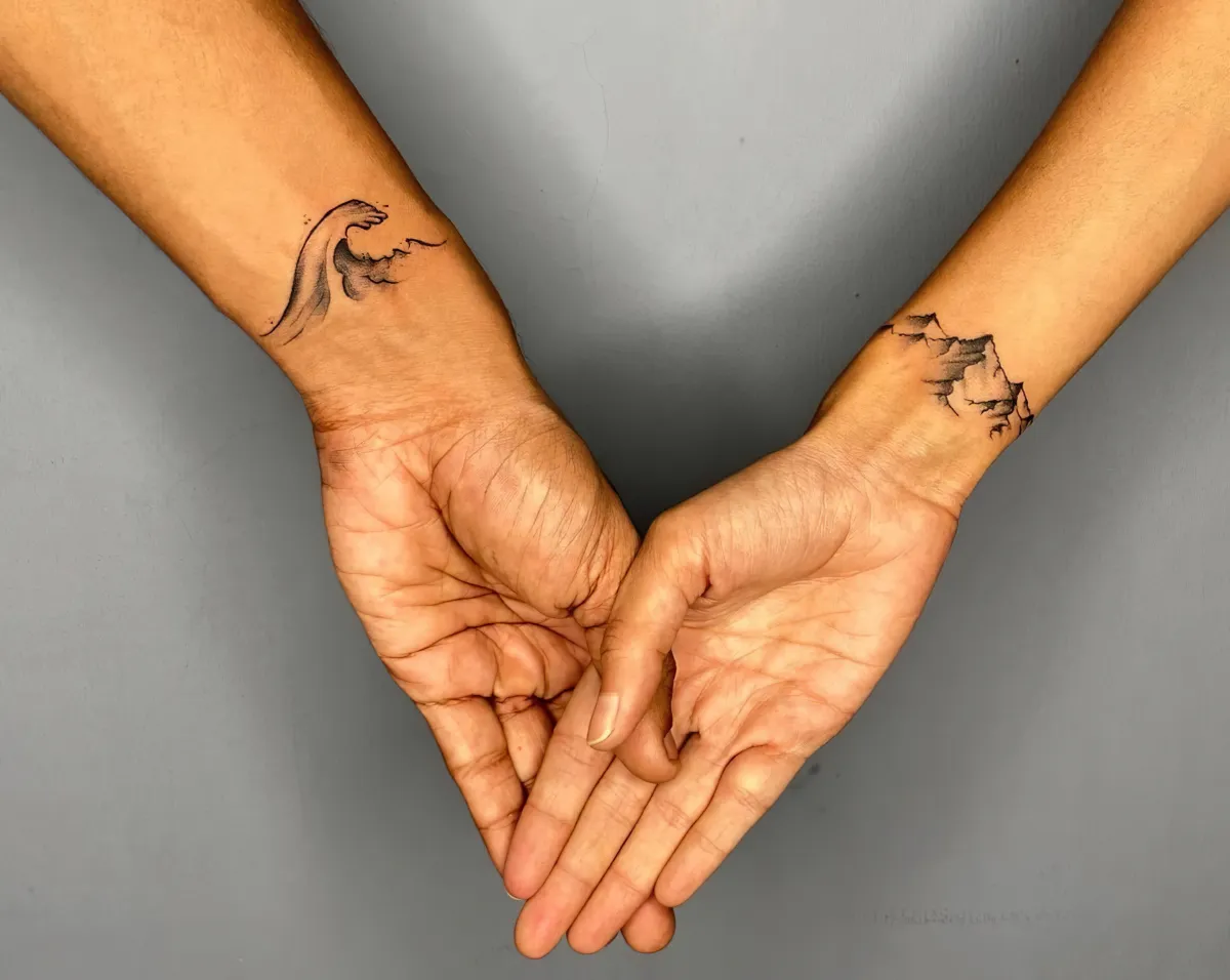 handgelenk partner tattoos