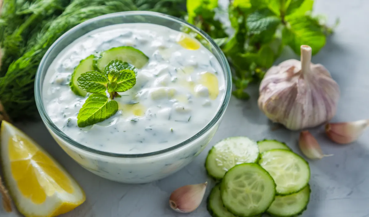 joghurt gurken salat mit zitrone und knoblauch