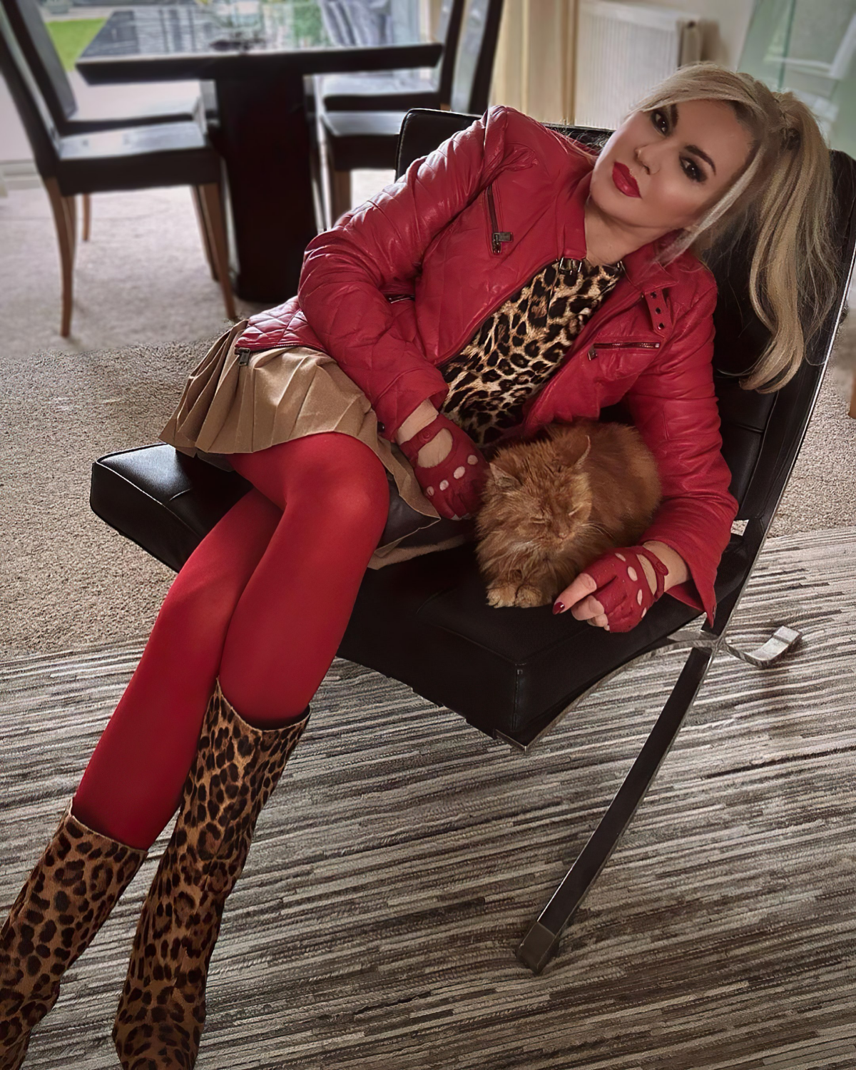 boots mrs.passioninsta mit rot kombinieren leopard