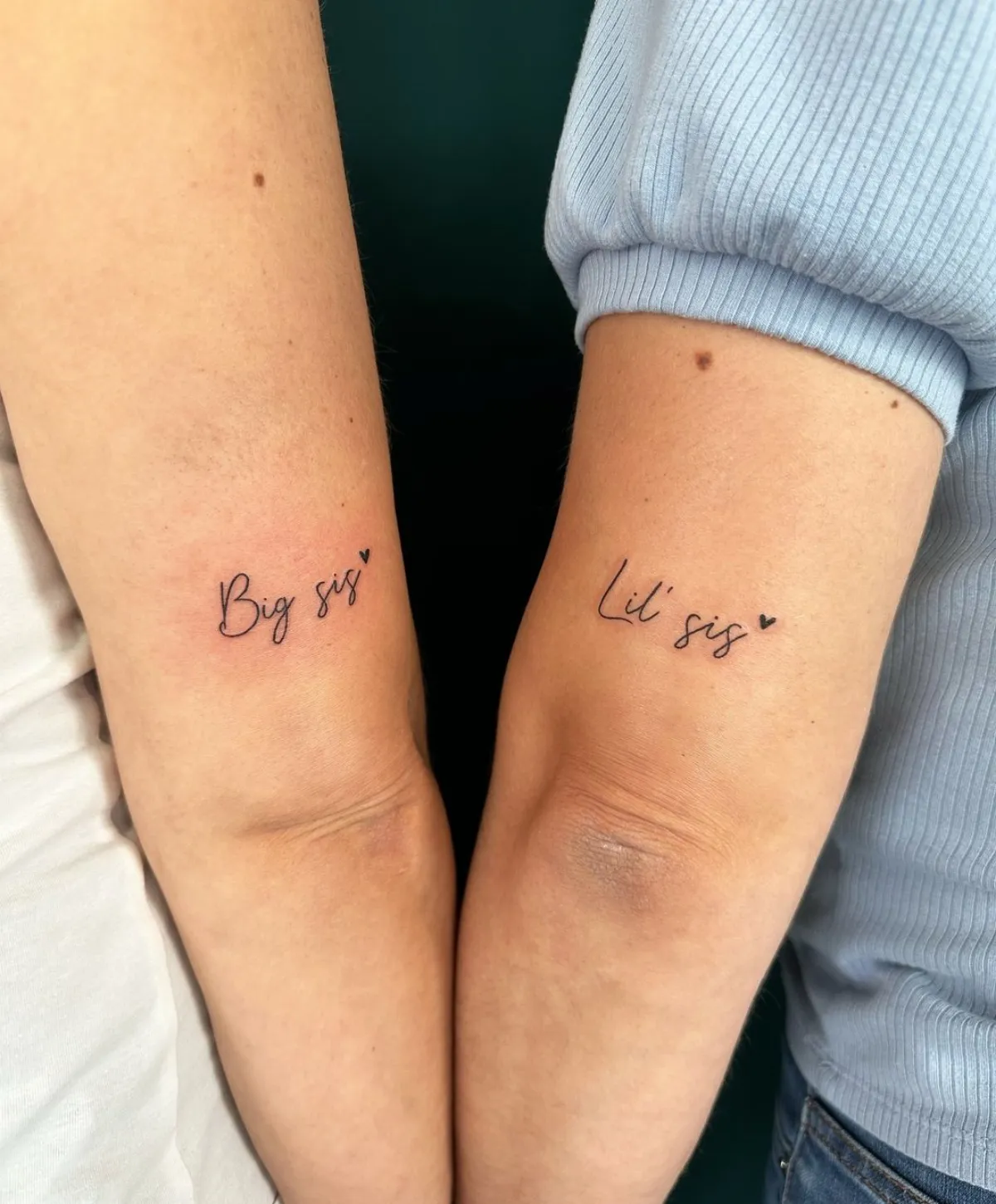 oberarm tattoos schwestern big sis lil sis