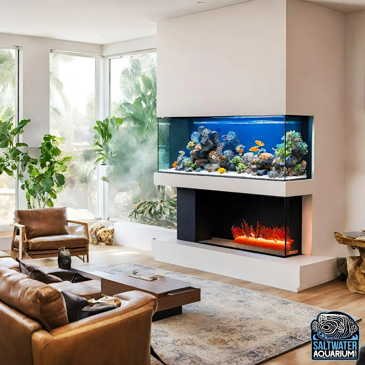 salz wasser aquarium als wohnzimmerdeko saltwateraquariumdotcom