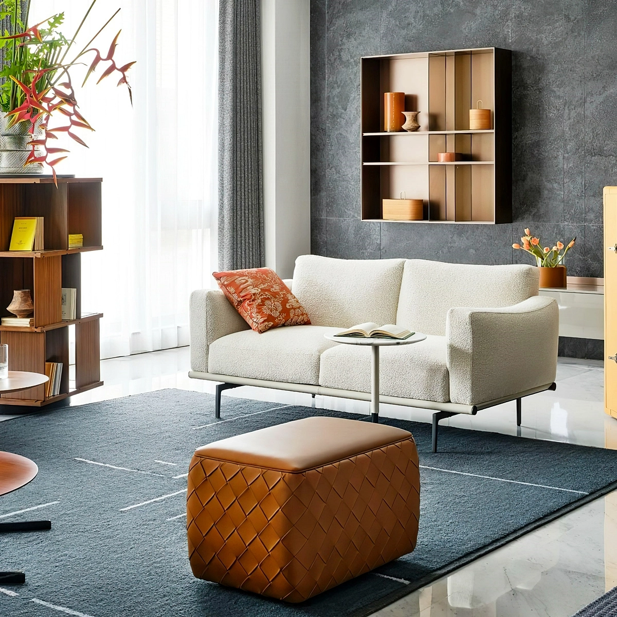 2 sitzer sofa mit metallenen beinen wohnzimmer gestalten ideen 