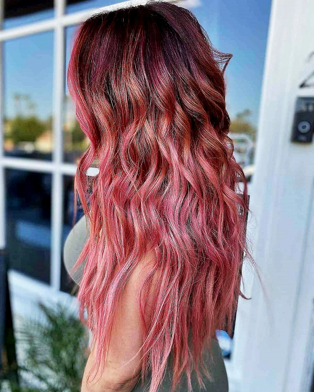 ombre hair rosa haare balayage ombre pink