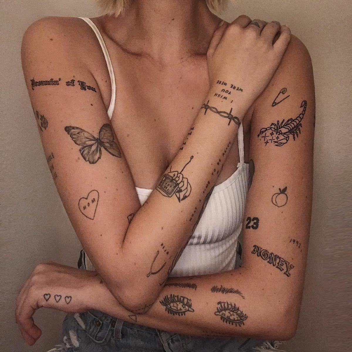 welche patchwork tattoos liegen im 2024 im trend