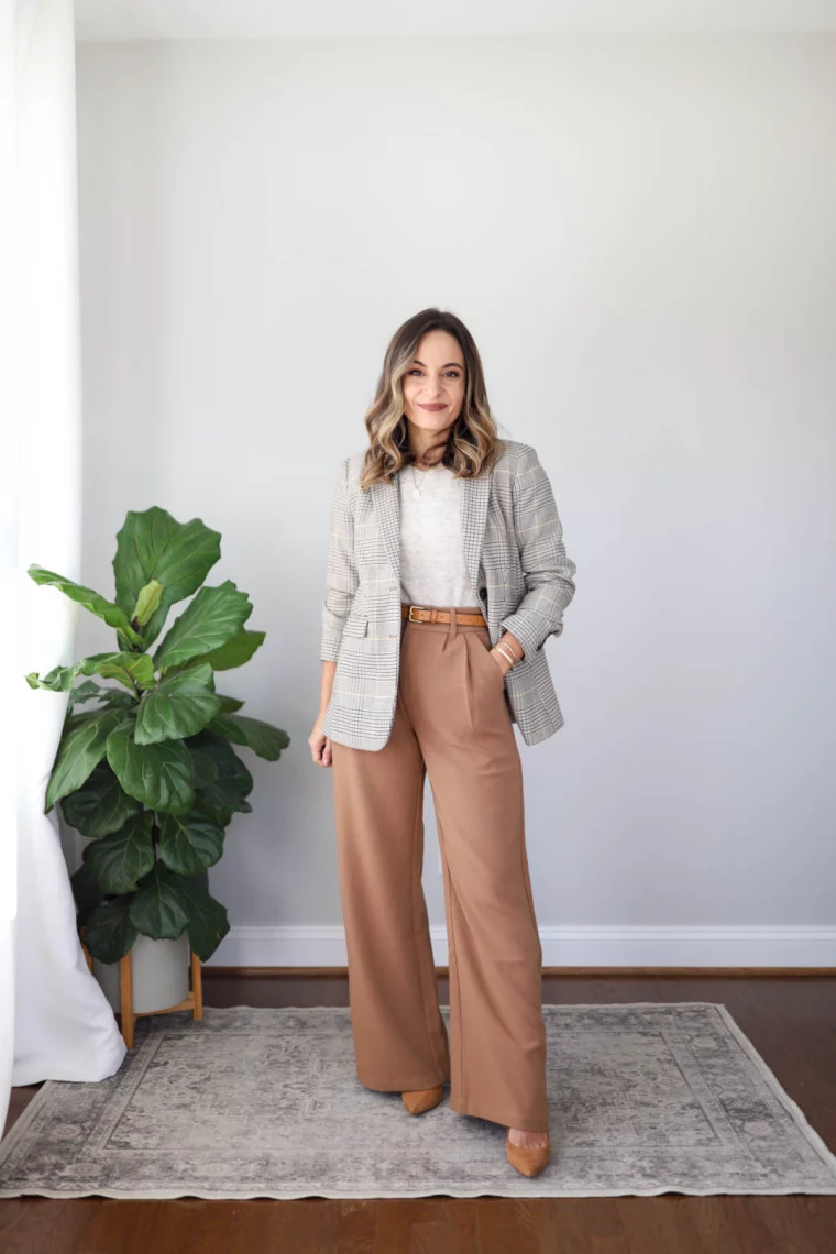 palazzo hose mit blazer für das büro