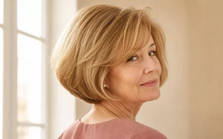 Flotte Kurzhaarfrisuren für ältere Damen, voluminöser runder Bob