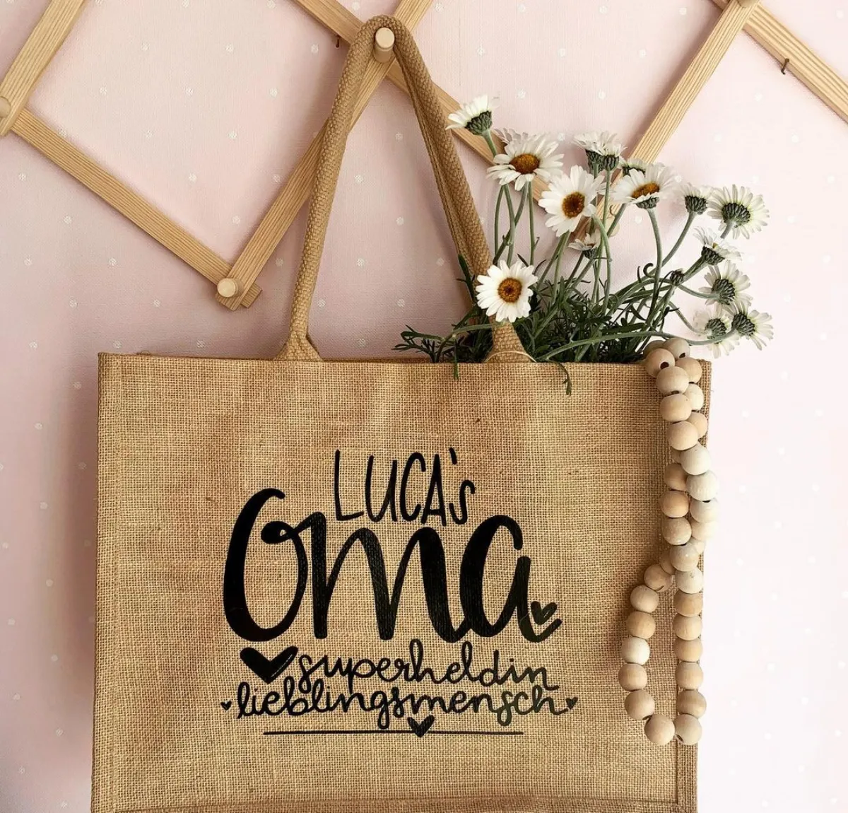 geschenk für oma personalisierte tasche