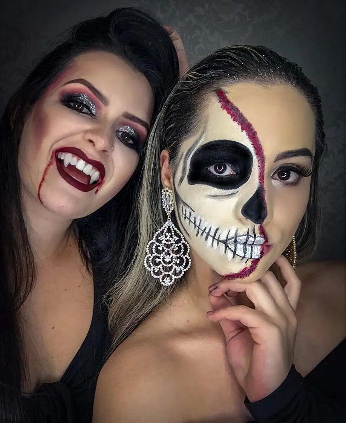 halloween make up vampir reißzähne kunstblut