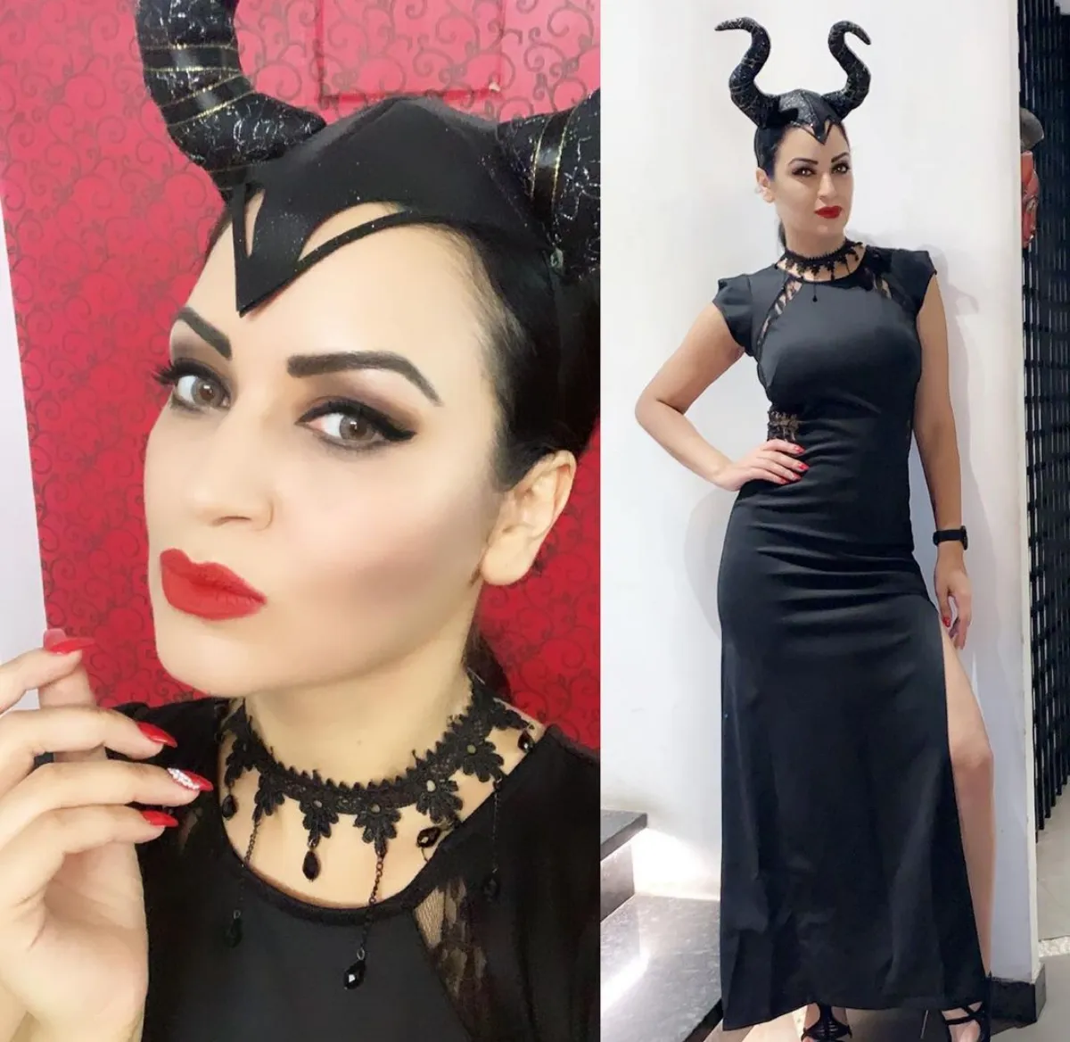 maleficent outfit und make up für halloween