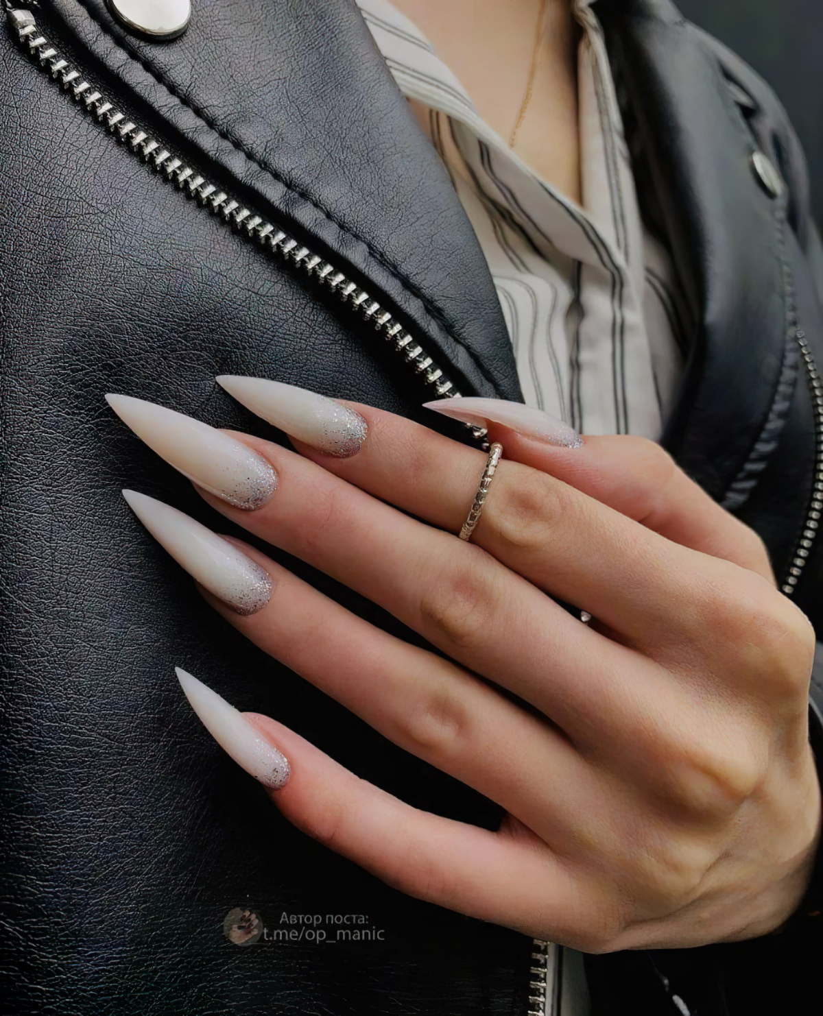 milky nails fashion. . nails