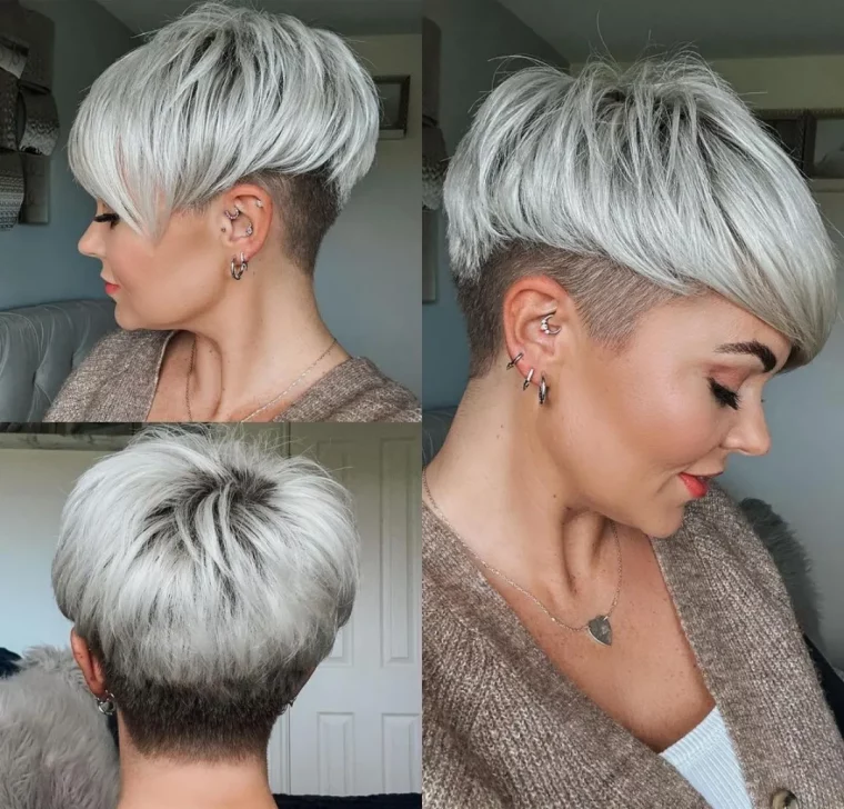 pixie cut mit langem deckhaar haare an seiten und hinterkopf kurz