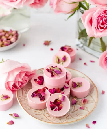 seife selber machen mit rosenblättern geschenkidee für oma