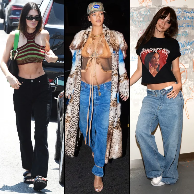 celebrities in low rise jeans