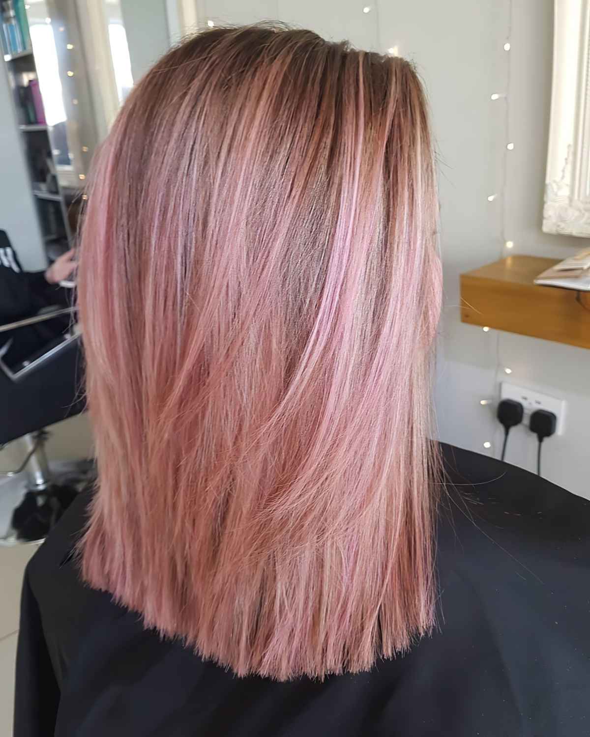 long bob gestuft pink gemma louise hairdressing 