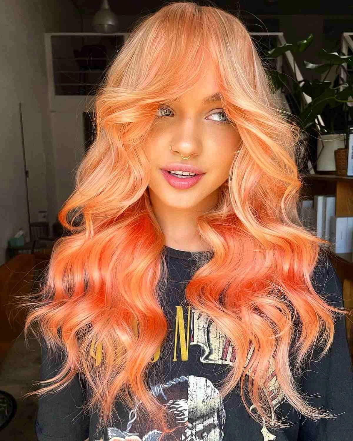 ombre haarfarbe blonde haare mit orangenfarbenen spitzen haarfarben 2024 bel pipsqueekinsaigon