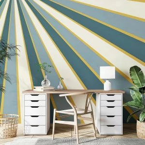 streifen an der wand gestreifte wand geometrischem motiv home office wandgestaltung giffywalls