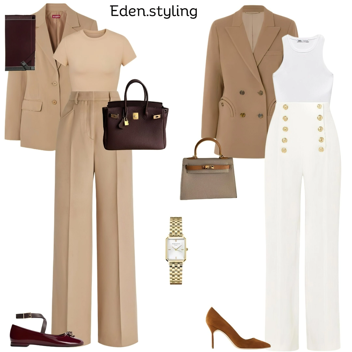 old money aesthetic outfit ideen komplette kleidungsets frauen business mode