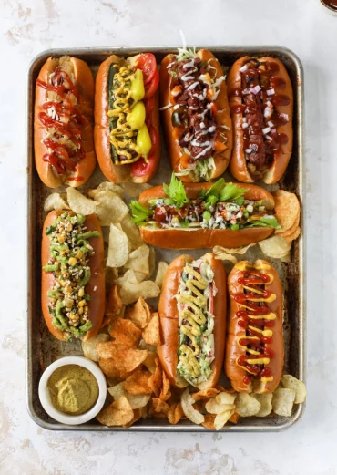 selbstgemachte hotdogs für fußball snacks