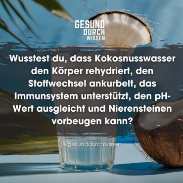 was macht das kokoswasser mit dem koerper