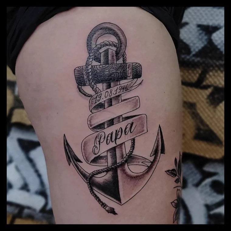 anker vater tochter tattoo papa