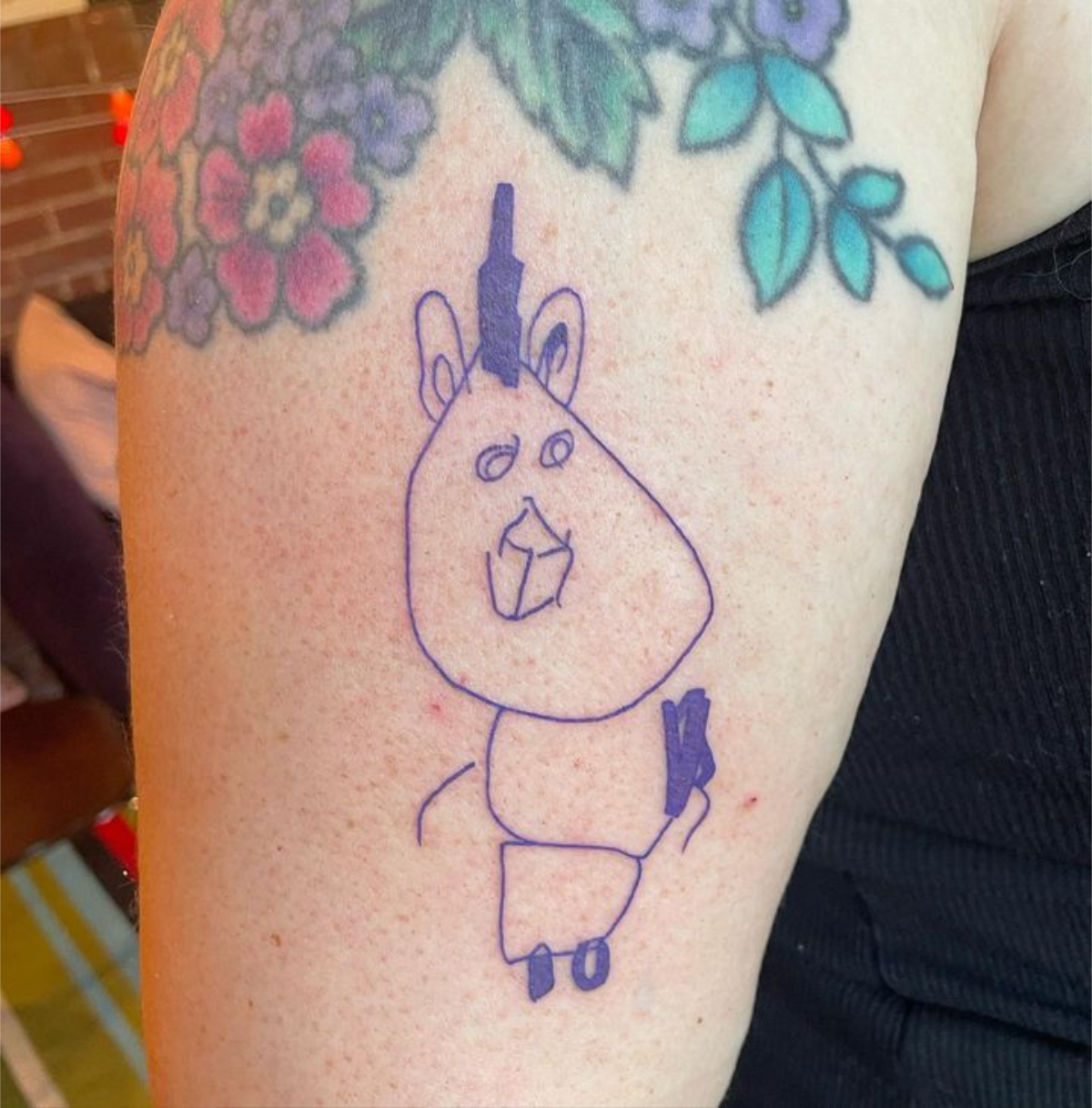 tattoo mit kinderzeichnung