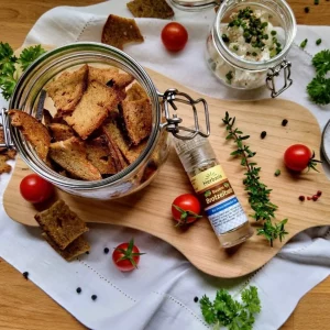 brotchips selber machen mit frischen kräutern