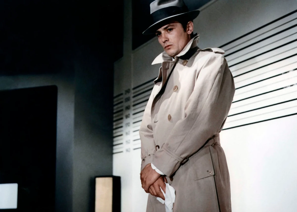 der eiskalte engel alain delon mit trenchcoat