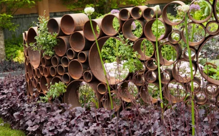 gartendeko aus rost schoene ideen