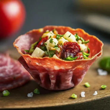 schnelles herzhaftes finger food aus italien salami cups