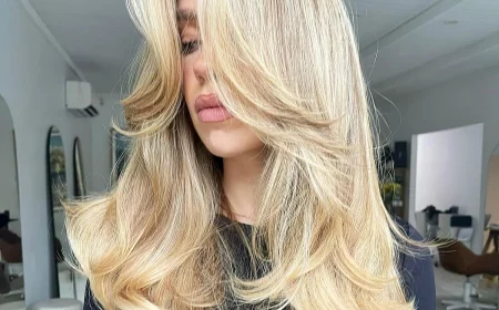 stufenschnitt lange haare blonde maehne frisur mit stufen 2024 haartrends damen danae.hair