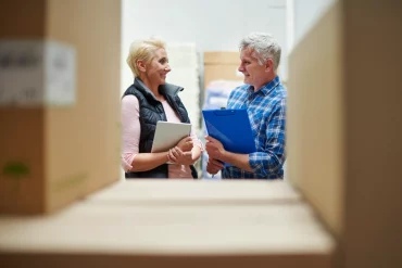 two people working warehouse