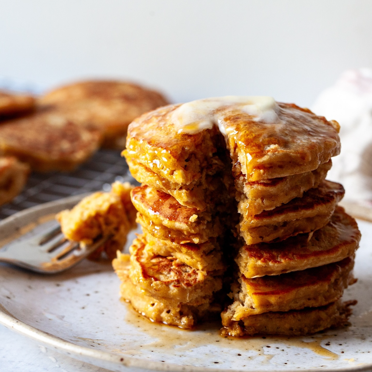 hausgemachte pancakes mit kürbis