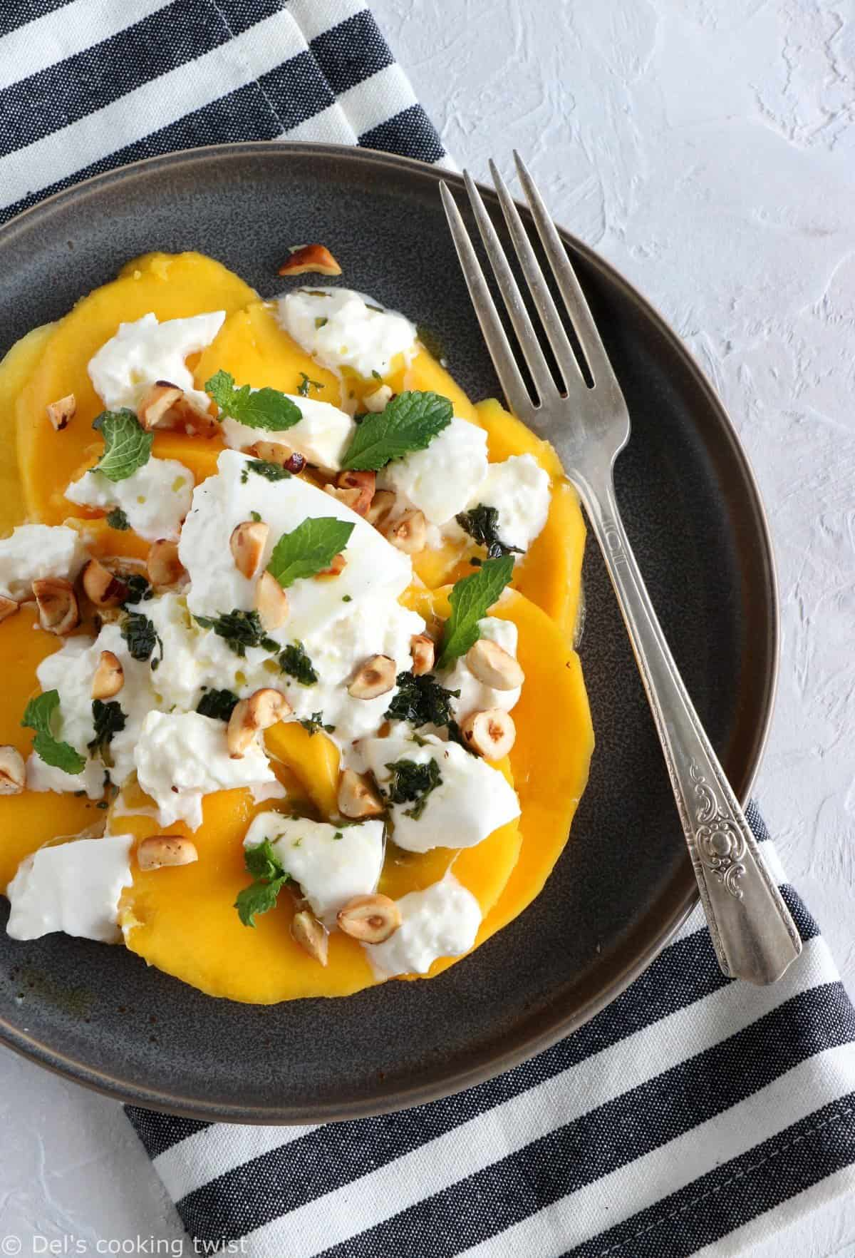 mango burrata salat rezept