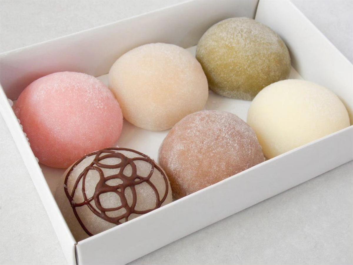 mochi eis in weißer box