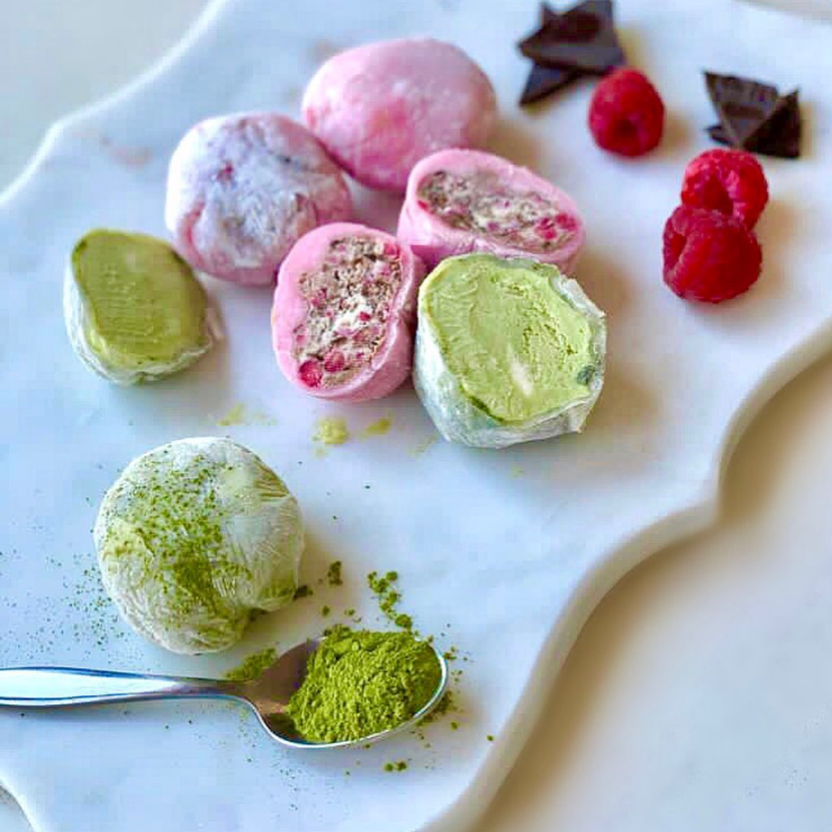 mochi eis mit interessanten geschmacksrichtungen