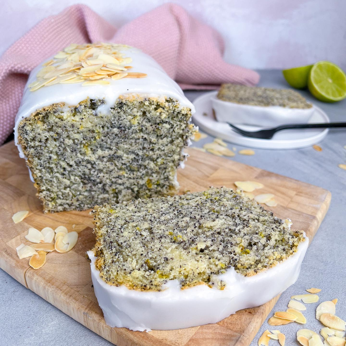 mohnkuchen mit mandeln und limette