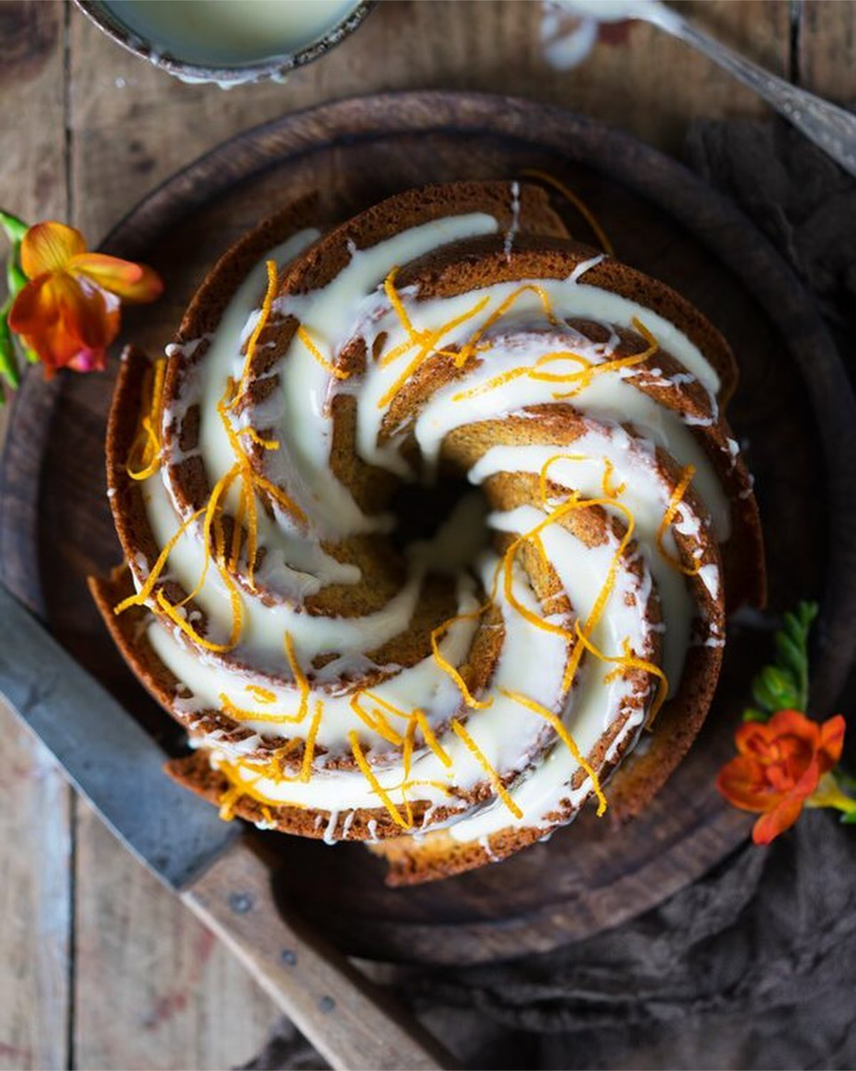 mohnkuchen mit schokolade und orangenzesten