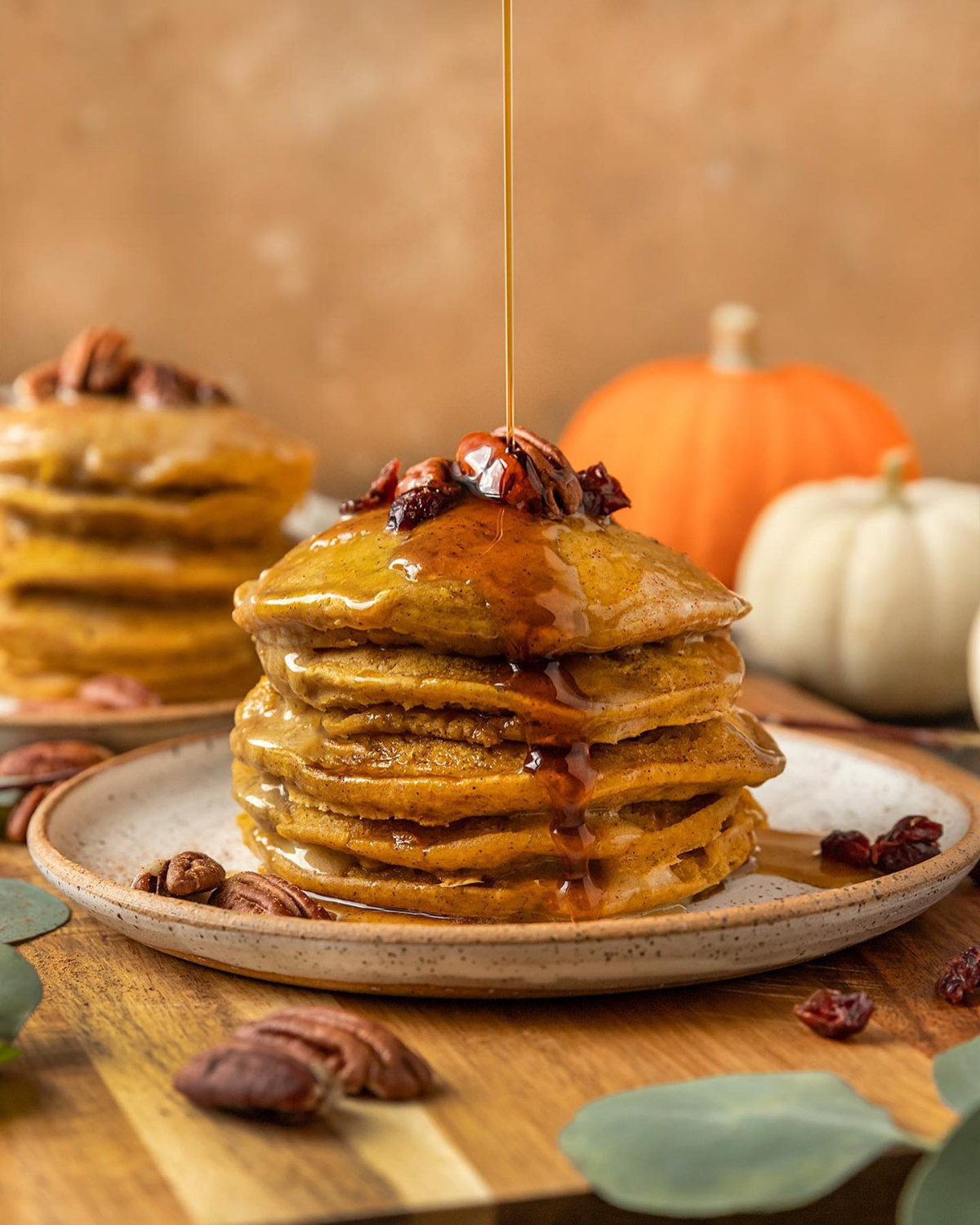 pumpkin pancakes mit nüssen